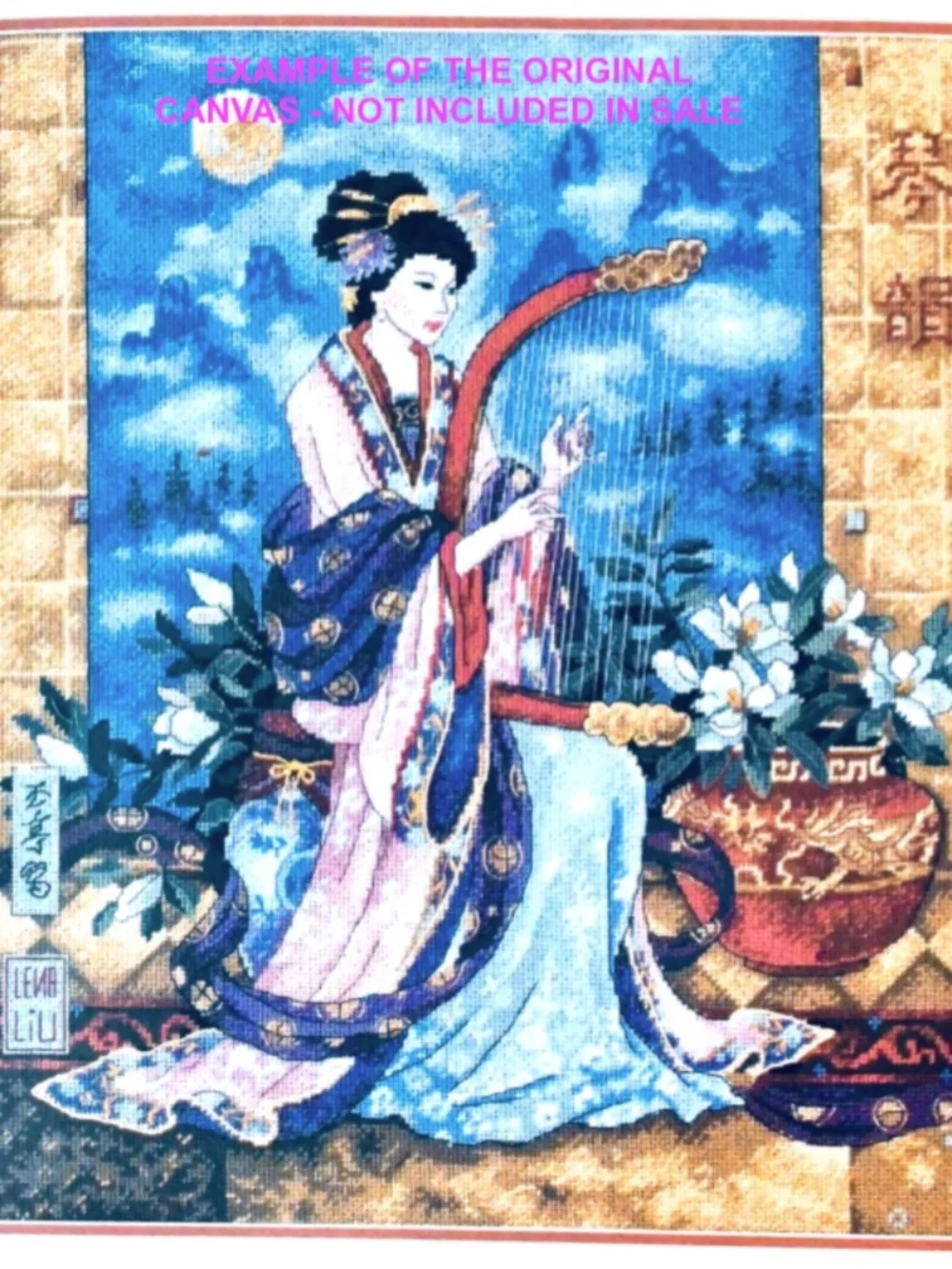 Dimensions Gold Collection 'MAGNOLIA SERENADE' Lena Liu Completed Canvas 16